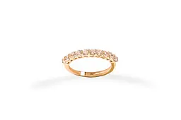 Каблучка з жовтого золота з муассанітами 18 K-0382