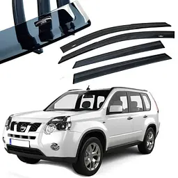 Дефлектори вікон вітровики HIC для Nissan X-Trail (T31) 2007-2014 Димчастий Акрил (NI35)