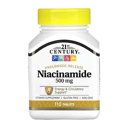 Вітамін B3 500 мг 21st Century (Niacinamide) - 110 таблеток