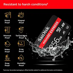 Карта пам'яті SanDisk 256GB microSDXC class 10 UHS-I U3 A1 Express (SDSQXFN-256G-GN4NN) - мініатюра 6
