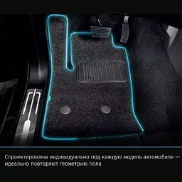 Ворсові килимки для Seat Leon 1998-2006 з підп'ятником 5 шт (Carrera) - мініатюра 4