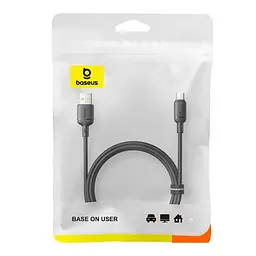 USB кабель Baseus Silky Series USB to Type-C 3A 1m чорний P10377703113-02 - мініатюра 2