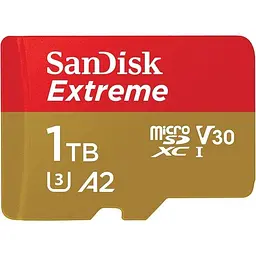 Карта пам'яті SanDisk Extreme microSDXC 1Tb 190 MB/s UHS-I V30 U3 + SD-adapter (SDSQXAV-1T00-GN6MN)