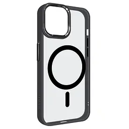 Чехол Apple iPhone 14, Unit MagSafe, черный, прозрачный, магсейф, ударопрочный, магнитный, панель-накладка с поддержкой MagSafe, с поддержкой беспроводной зарядки, TPU+PC, защита всего корпуса, ударопрочный, ArmorStandart (ARM66945)