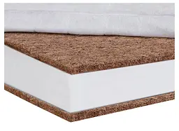 Матрас Babyroom Aloe Vera (кокос, поролон, кокос) - 10 см белый - мініатюра 2