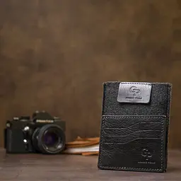 Шкіряний картхолдер Grande Pelle 11500 чорний - мініатюра 10