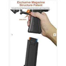 Іграшковий пістолет Besbro Toy Blaster Dart Gun з пінними дротиками - сірий - мініатюра 2