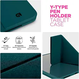 Чохол-книжка ArmorStandart Y-Type PEN для Apple iPad 10th Gen 10.9` (2022)/iPad 11 (2025) Pine Green (ARM77502) [133723] - мініатюра 5