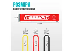 Гумки для фітнесу EasyFit набір 3 шт (EF-1812) - мініатюра 7