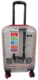 Валіза маленька My Luggage ABS-пластик 55х34х25 см 42 л Прозора - мініатюра 2