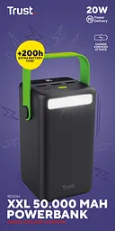 Trust Акумулятор портативний літій-іонний power bank Redoh XXL, 50000мА·год, 3хUSB-A/USB-C, 20W, чорний - мініатюра 9