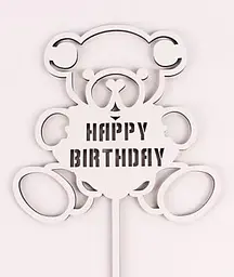 Топпер "Happy Birthday" ведмедик