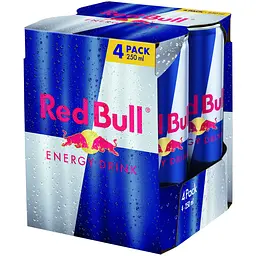 Набір упаковка енергетичного напою Red Bull безалкогольний середньогазований 4 шт. х 250 мл