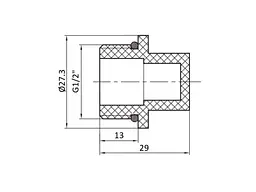 Заглушка Thermo Alliance 1/2" d 20мм поліпропіленова 20х1/2"З, для поліпроп. труб (DSD101) - мініатюра 2