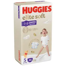 Підгузки Huggies Elite Soft 5 (12-17кг) Mega 34 шт (5029053549354) - мініатюра 3