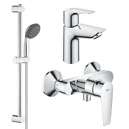Набір змішувачів 3 в 1 для ванної кімнати Grohe QuickFix StartEdge S-Size UA202502SE, Хром