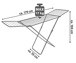 Сушарка для білизни підлогова Casa Si Kolibri 18m Black (CS42191C06E) - мініатюра 3