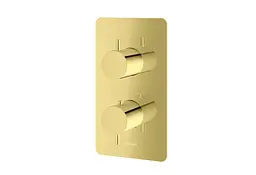 Душева система Kohlman Axel 25 gold з термостатом + BOX прихованого монтажу KPL-QW433AGD25, Золотий - мініатюра 3