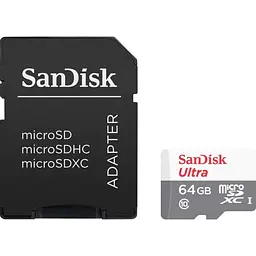 Карта пам'яті SanDisk microSDXC 64GB UHS-I Ultra A1 + SD Adapter (SDSQUNR-064G-GN3MA) [141591]