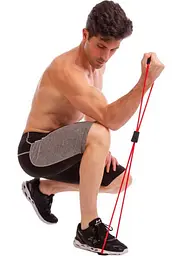 Еспандер EasyFit вісімка трубчастий синій (EF-3947-BL) - мініатюра 4