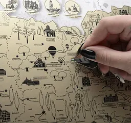 Скретч карта подорожей Україною My Map Ukraine та патріотичний плетений браслет - мініатюра 2