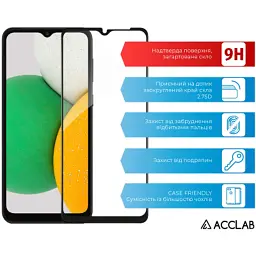 Скло захисне ACCLAB Full Glue Samsung A03 Core Black (1283126519093) - мініатюра 3