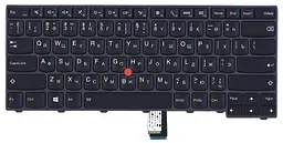 Клавіатура для ноутбука Lenovo ThinkPad Edge (T440, T440P, T440S), з вказівником (Point Stick) Чорна, Чорна рамка