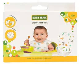 Одноразові слюнявчики Baby Team, 10 шт. (6510) - мініатюра 3