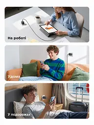 Мережевий зарядний пристрій UGREEN X524 1 USB-C до 45 Вт PD 3.0 PPS чорний (65052) - мініатюра 7