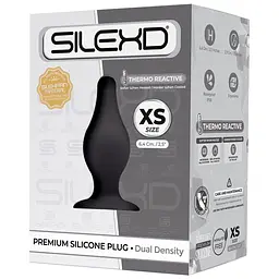 Анальна пробка SilexD Model 2 size XS 6.4 см (чорний) - мініатюра 3