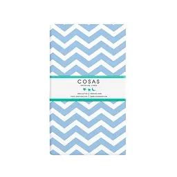 Набір простирадл полуторне Cosas WHITE/LIGHT BLUE ZIGZAG 155х240 см (SetSheet_White_ZigLBlue_155х240) - мініатюра 2