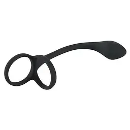 Ерекційне кільце Orion Black Velvets CockBall Ring+Plug - мініатюра 3