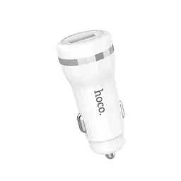 Автомобільний зарядний пристрій Hoco Z27A USB QC 18W білий - мініатюра 3