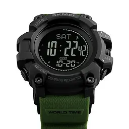 Cпортивний годинник Skmei 1356 Compass з компасом удароміцні (Зелені) - мініатюра 5