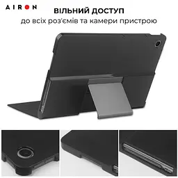 Чехол AIRON Premium для Lenovo Tab Plus 2024 11.5 с защитной пленкой и салфеткой Black - мініатюра 5