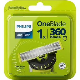 Змінне плаваюче лезо Philips OneBlade 360 для тримера 1 шт. салатове (QP410/50) - мініатюра 11