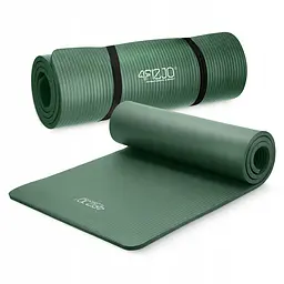 Килимок (мат) спортивний 4FIZJO NBR 180 x 60 x 1.5 см для йоги та фітнесу Navy Green (P-5905973406727) - мініатюра 3