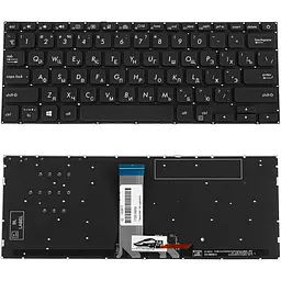 Клавіатура для ноутбука ASUS (X412 series) rus чорний без фрейму підсвічування клавіш