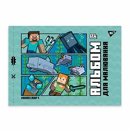 Альбом для малюв. на скобі 12/100 А4 з перфор. Minecraft Boom №130593/Yes/ - мініатюра 4