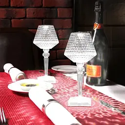 Нічник-лампа 3D Кристал акумуляторний із сенсорним керуванням та 3 режимами 26 см - мініатюра 5