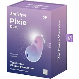 Вакуумний стимулятор з вібрацією Satisfyer Pixie Dust Violet/Pink - мініатюра 6