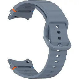 Силіконовий ремінець BeCover Ribbed Tape для Samsung Galaxy Watch (20 mm) 3 41 mm/4 40mm-44mm/5 40-44mm/6 40-44mm/7 40-44mm Blue (712038) - мініатюра 3