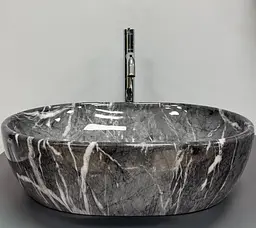 Умивальник VBI Modena S black onyx накладний VBI-012008, Чорний матовий - мініатюра 3