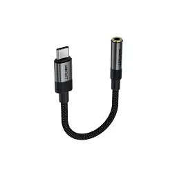 Перехідник USB-C to 3.5mm F 0.15m DAC audio black Acefast (6974316285281) - мініатюра 2