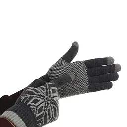 Рукавички ArmorStandart Touch Gloves Snowflake з орнаментом Light Grey (ARM59995) - мініатюра 2