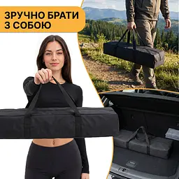 Розкладний туристичний стіл LEOBRO Pro Camp Black Alu (LB-1064) - мініатюра 5