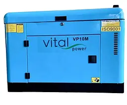 Дизельний Генератор Vital Power VP10T (8 - 10 кВт) + Електростартер + Закритий Корпус