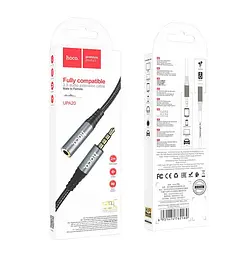 Кабель подовжувач mini-Jack 3,5 Male — mini-Jack 3,5 Female HOCO UPA-20 2 м, GOLD Stereo Jack, Black - мініатюра 4