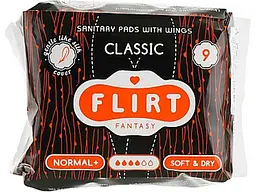 Прокладки гігієнічні FANTASY FLIRT Classic, Soft & Dry, 4 краплі, 9шт