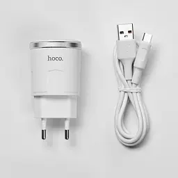 Адаптер мережевий Hoco Thunder Micro cable C37A |1USB, 2.4A| - мініатюра 3